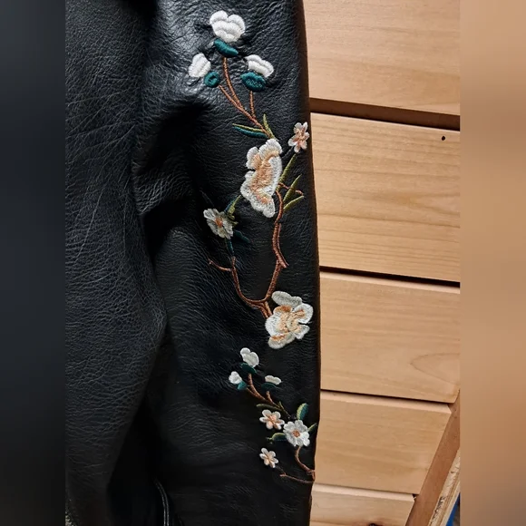 Romeo + Juliet Black Faux Leather Moto Jacket Size L - Picture 4 of 7